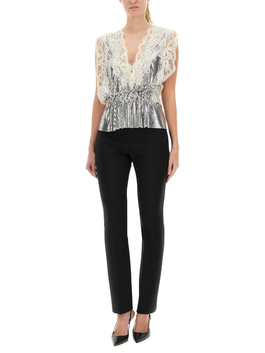 Rabanne Women Lace And Sequin Top