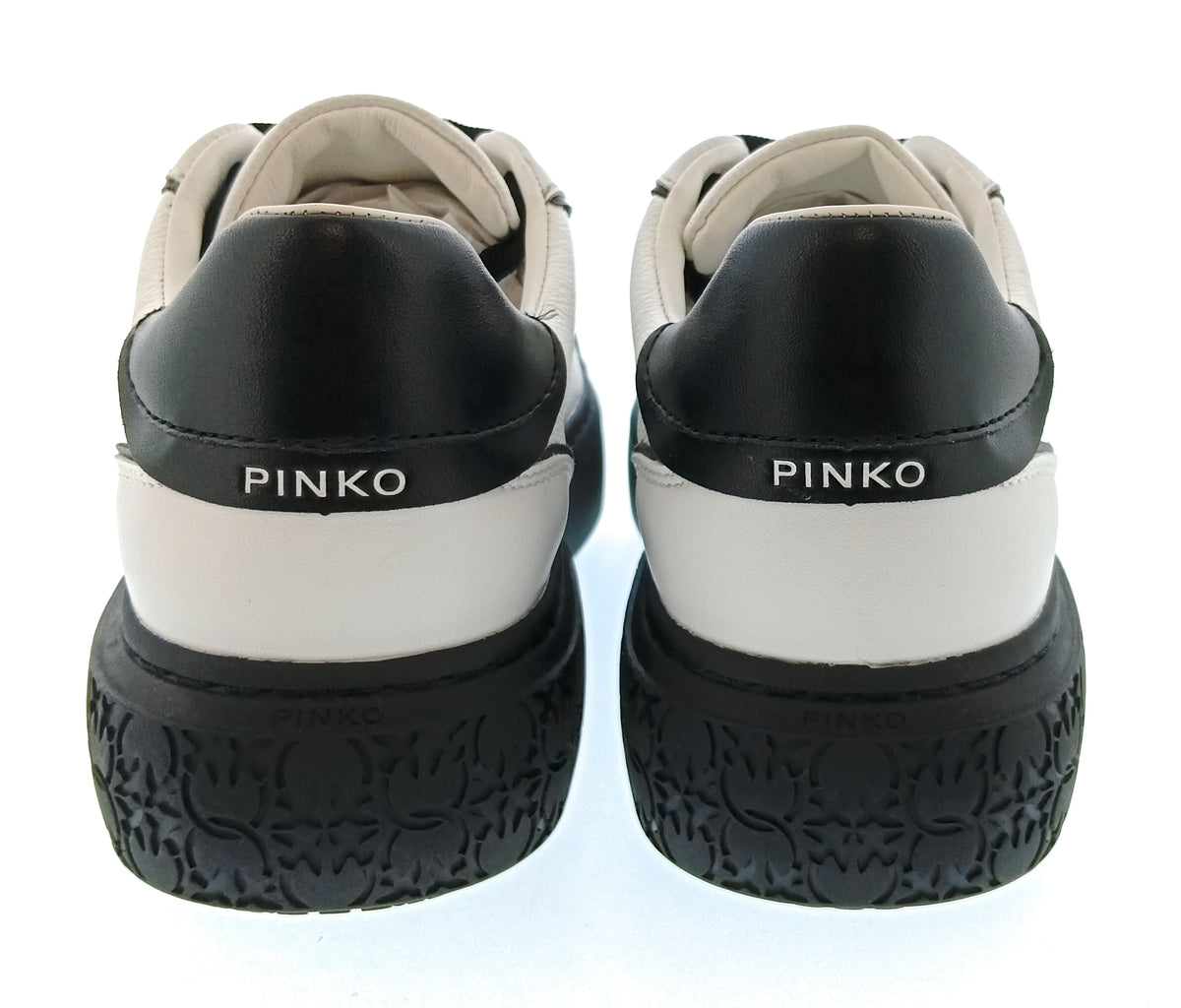 Pinko Women's White and Black Logo Platform Sneakers-