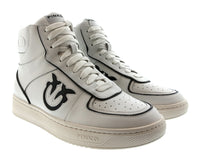 Pinko Women's White and Black Logo High-Top Sneakers-