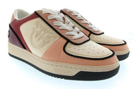 Pinko Women's Ivory Burgundy and Black Logo Sneakers-