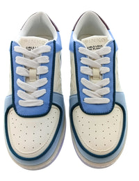 Pinko Women's Ivory Blue and Lilac Logo Sneakers-