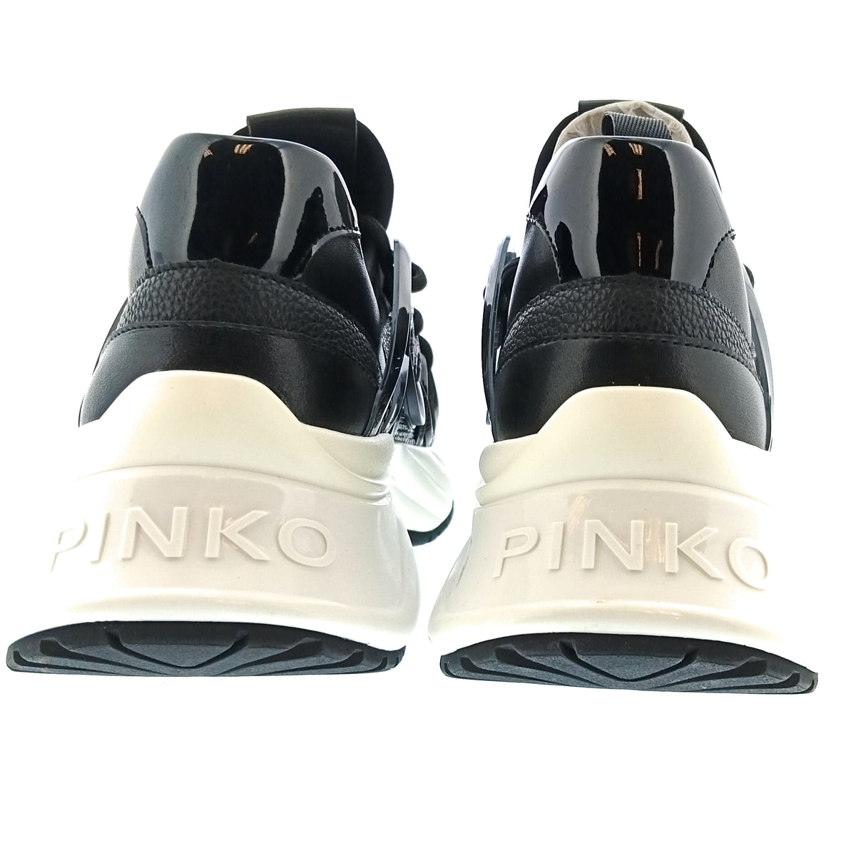 Pinko Women's Black Crystal-Embellished Chunky Sneakers-