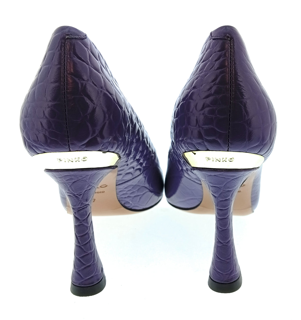 Pinko Women's Purple Pointed-Toe High-Heel Pumps-