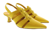 Pinko Pinko Women's Yellow Pointed-Toe Slingback Pumps-8