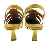 Pinko Pinko Women's Yellow Pointed-Toe Slingback Pumps-8