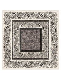 Pinko Women's Beige Cotton Paisley Bandana Scarf