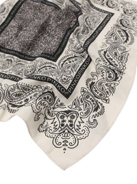Pinko Women's Beige Cotton Paisley Bandana Scarf