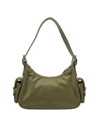 Pinko Women's Olive Green Cargo Nylon Shoulder Bag-12x8x4 IN