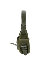 Pinko Women's Olive Green Cargo Nylon Shoulder Bag-12x8x4 IN