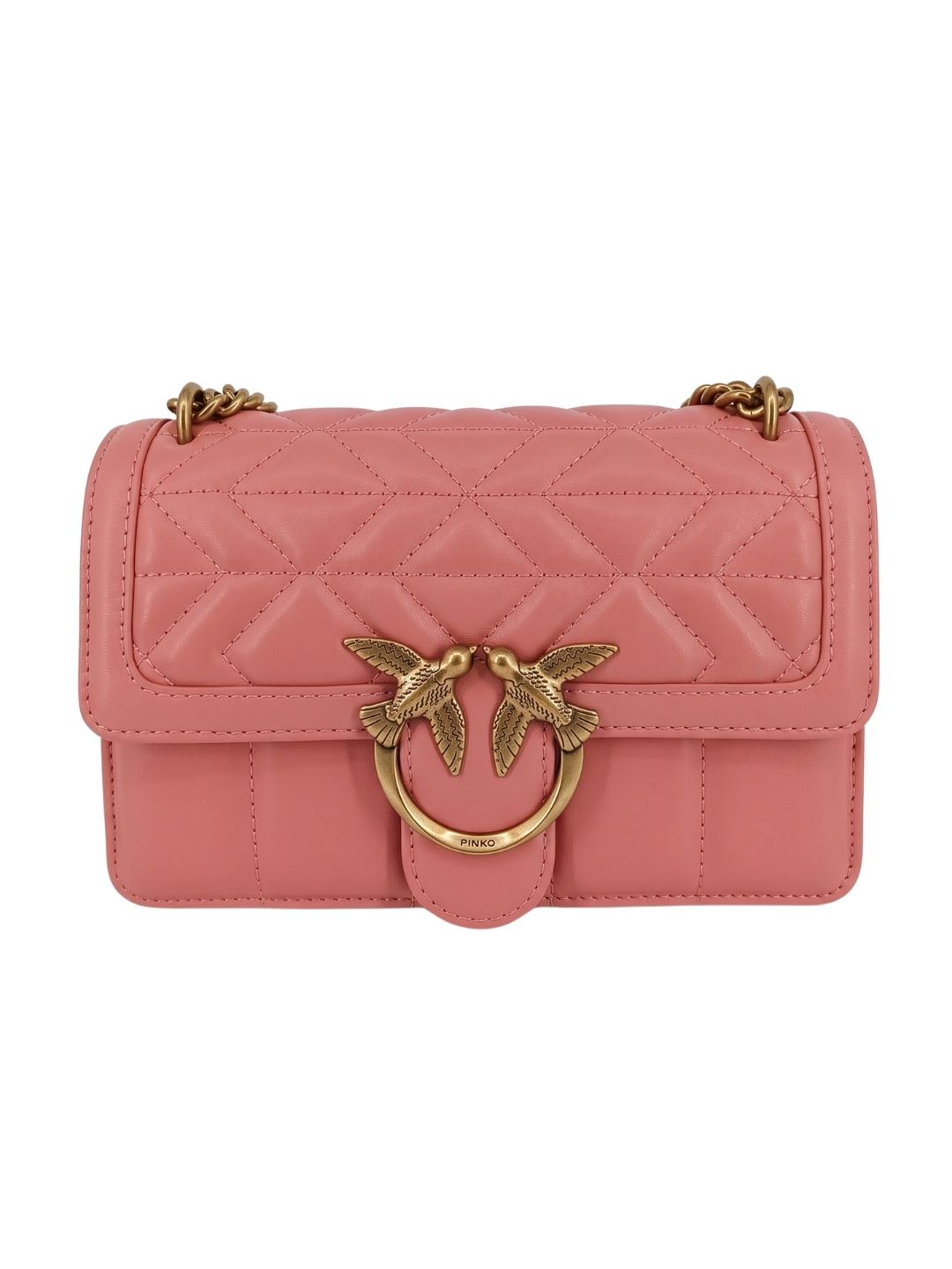 Pinko Women's Coral Love One Mini Quilted Shoulder Bag-8x6x3 IN