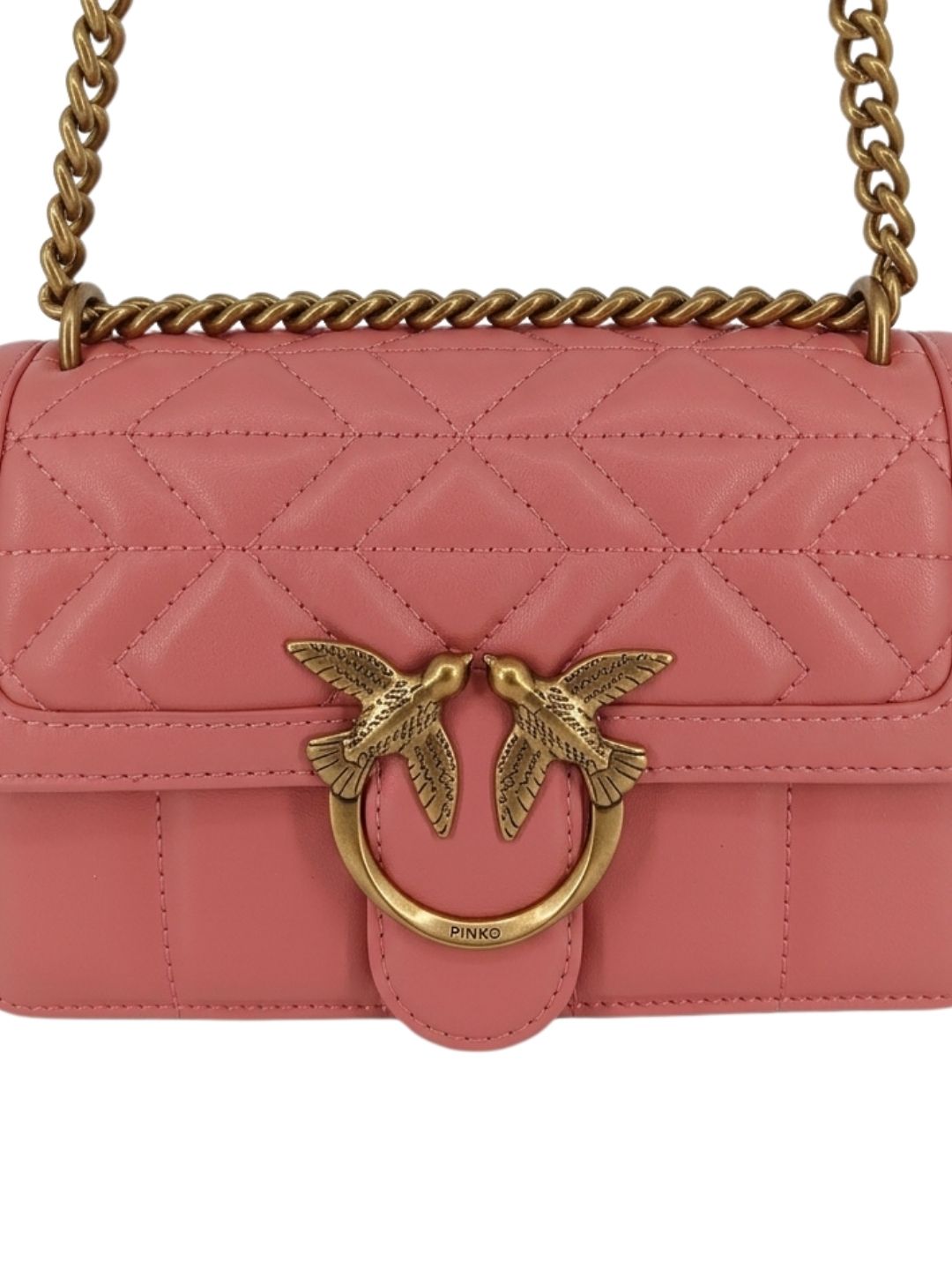 Pinko Women's Coral Love One Mini Quilted Shoulder Bag-8x6x3 IN