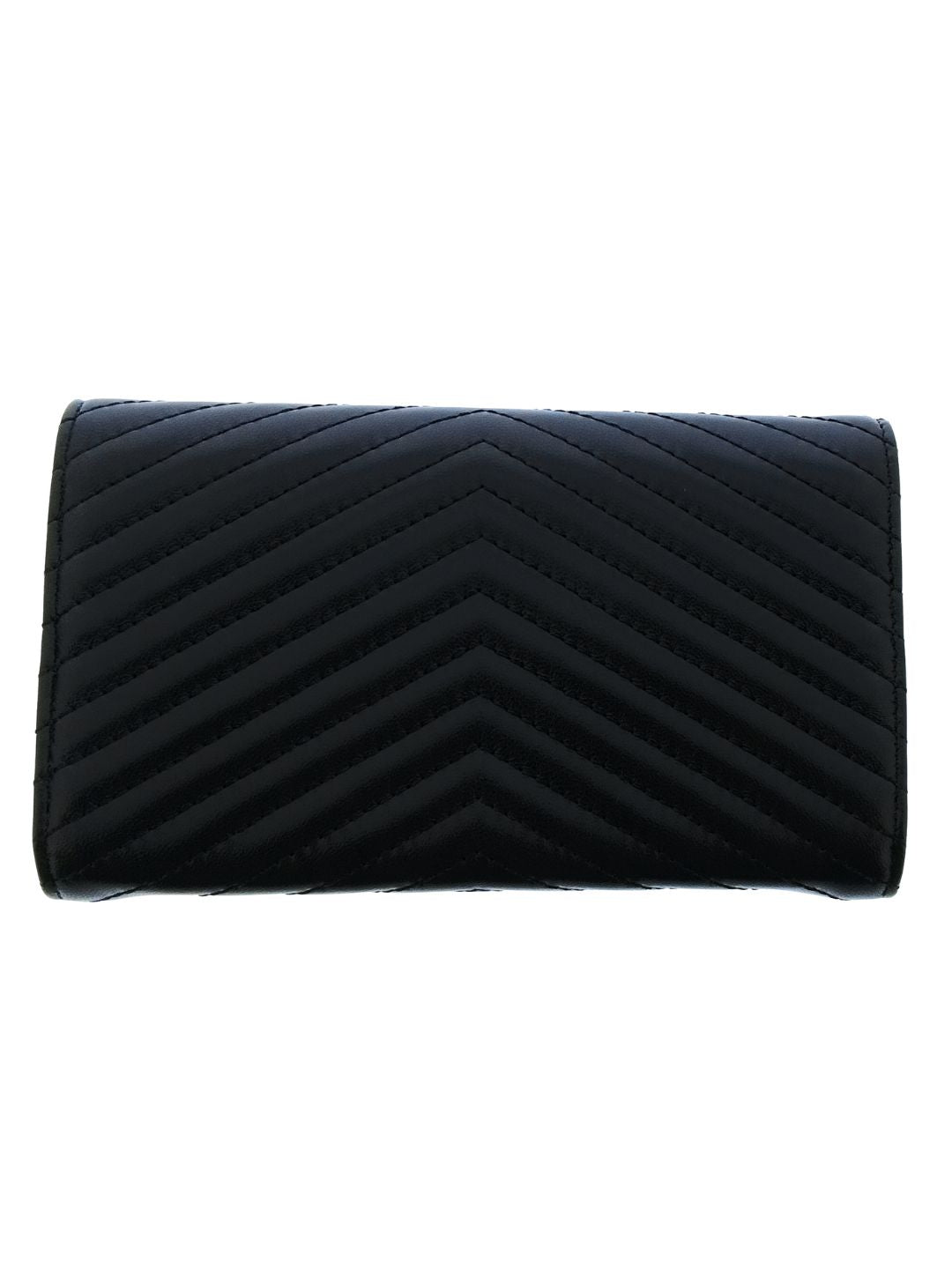 Pinko Women's Black Chevron Quilted Flap Wallet