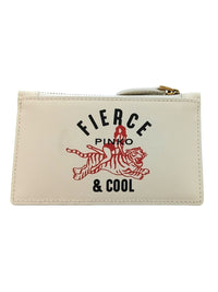 Pinko Women's Ivory Fierce Graphic Zip Card Holder Set