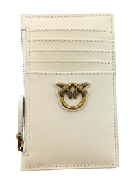 Pinko Women's Ivory Fierce Graphic Zip Card Holder Set
