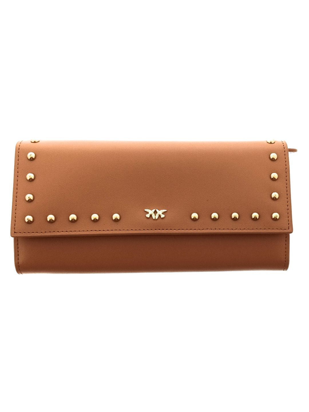 Pinko Women's Tan Studded Continental Flap Wallet