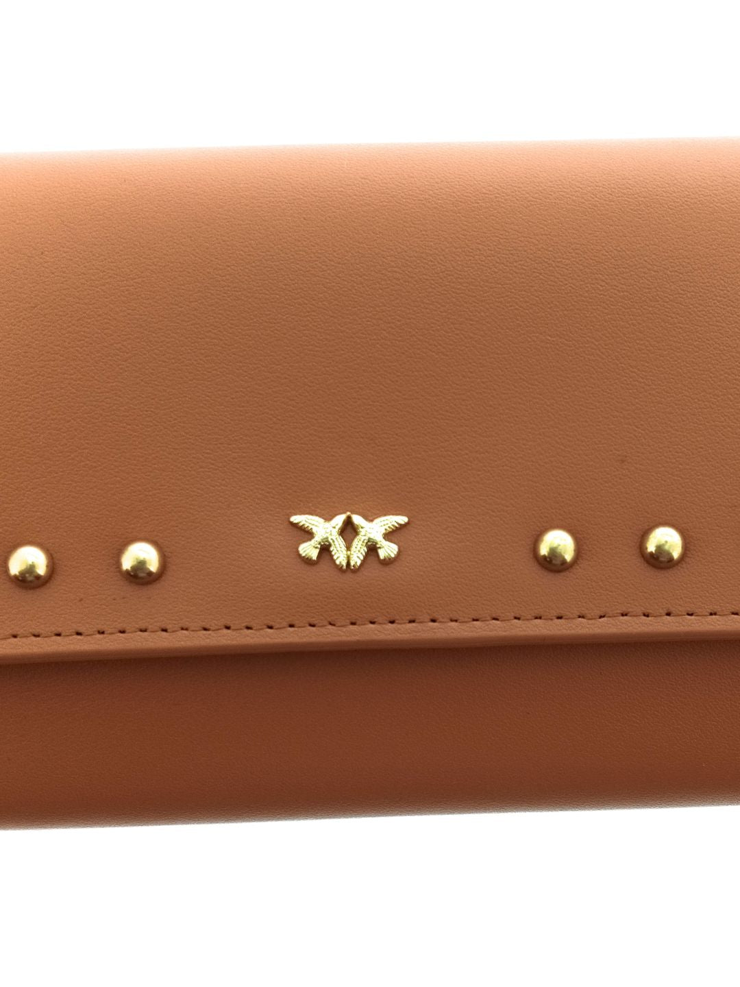 Pinko Women's Tan Studded Continental Flap Wallet