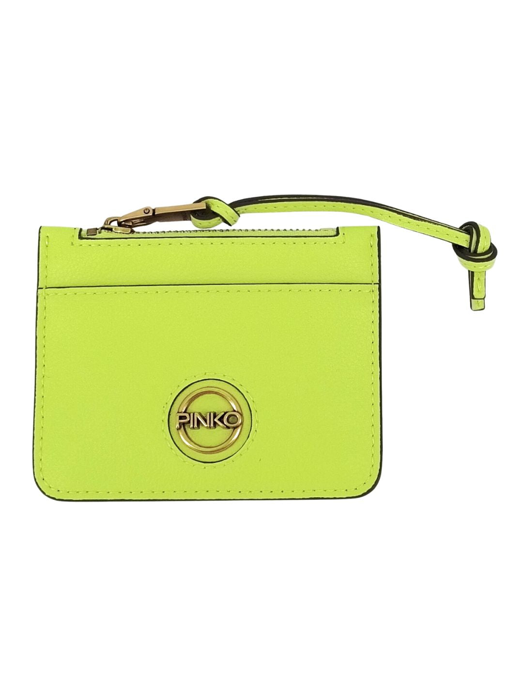 Pinko Women's Lime Green Zip Card Holder
