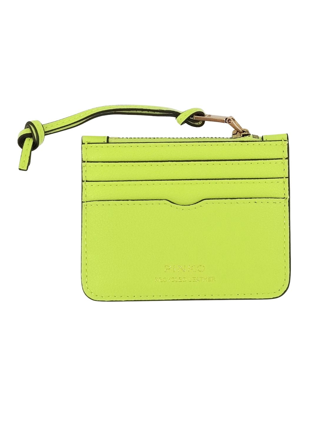 Pinko Women's Lime Green Zip Card Holder