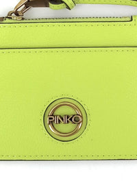 Pinko Women's Lime Green Zip Card Holder