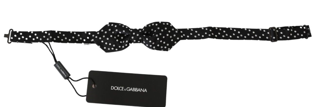 Dolce & Gabbana Dolce & Gabbana Black Polka Dots Mens NeckMen's Papillon 100% Silk Bow Men's Tie