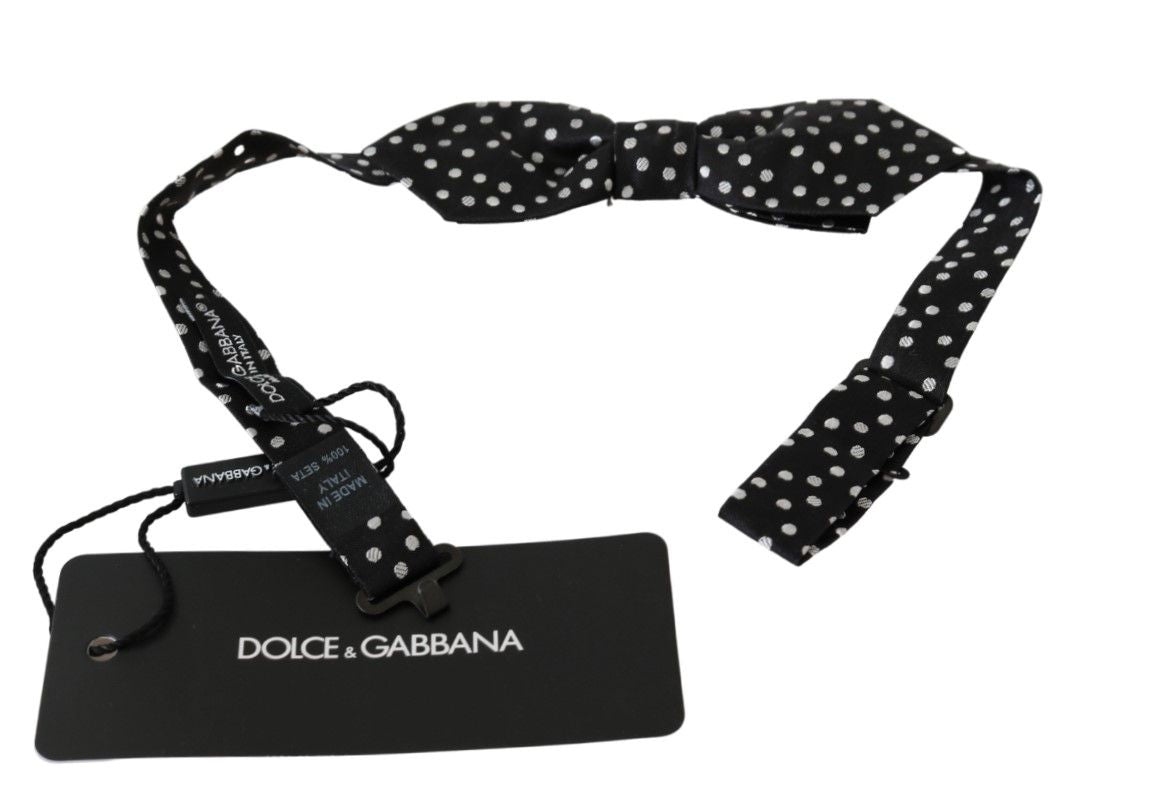 Dolce & Gabbana Dolce & Gabbana Black Polka Dots Mens NeckMen's Papillon 100% Silk Bow Men's Tie