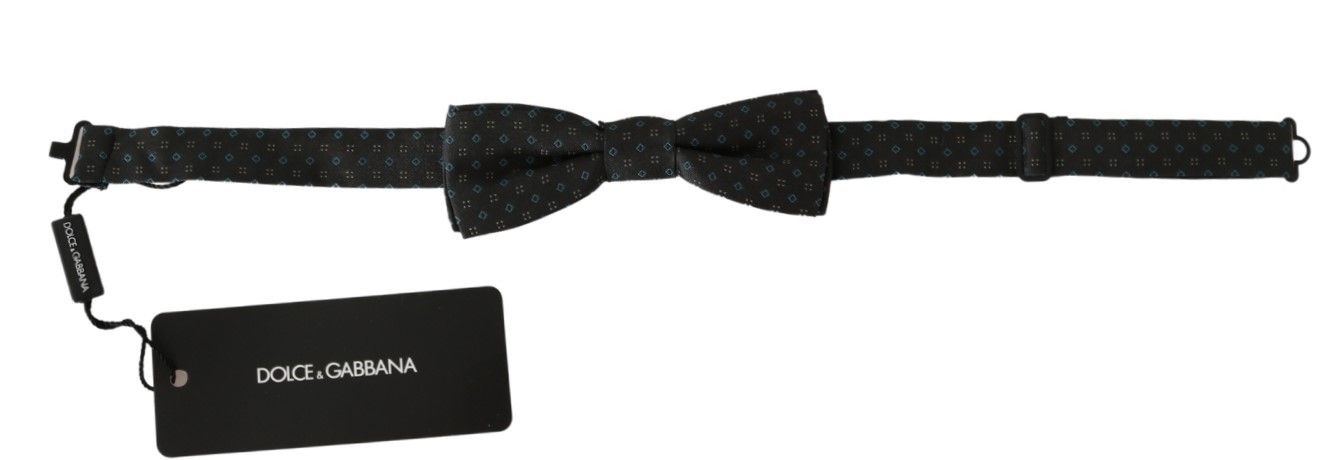 Dolce & Gabbana Dolce & Gabbana Gray Patterned Mens NeckMen's Papillon 100% Silk Bow Men's Tie