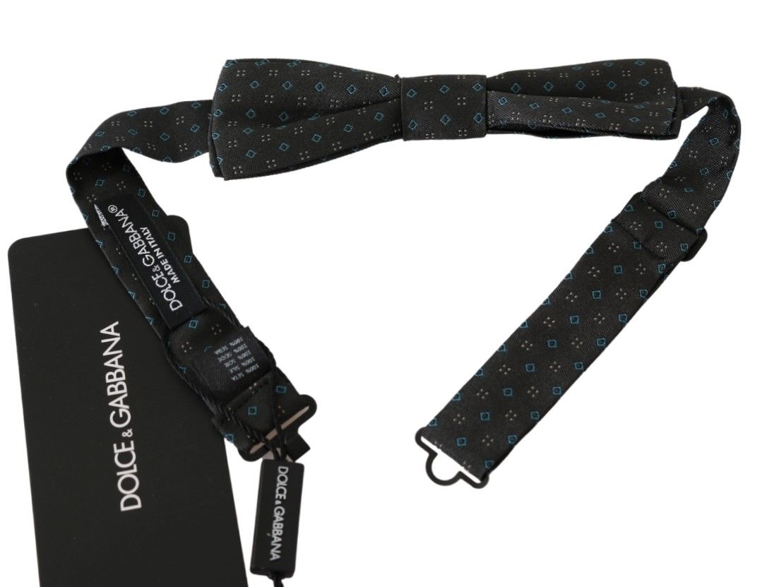 Dolce & Gabbana Dolce & Gabbana Gray Patterned Mens NeckMen's Papillon 100% Silk Bow Men's Tie