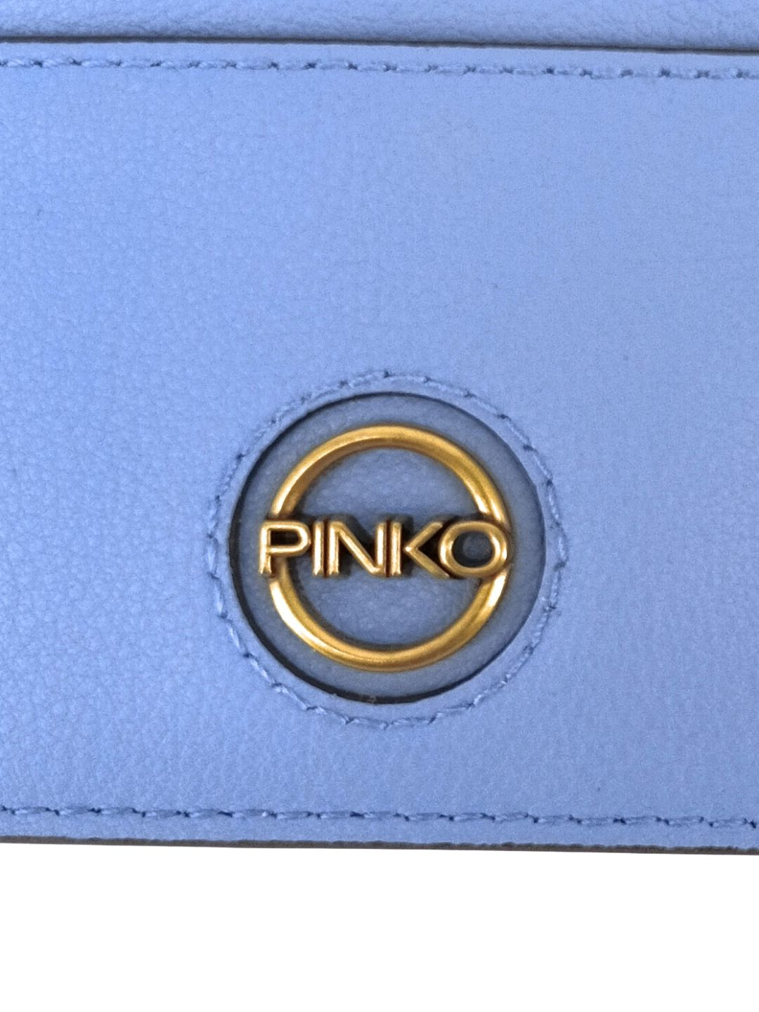 Pinko Women's Blue Zip Card Holder with Wrist Strap