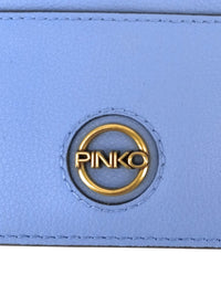 Pinko Women's Blue Zip Card Holder with Wrist Strap