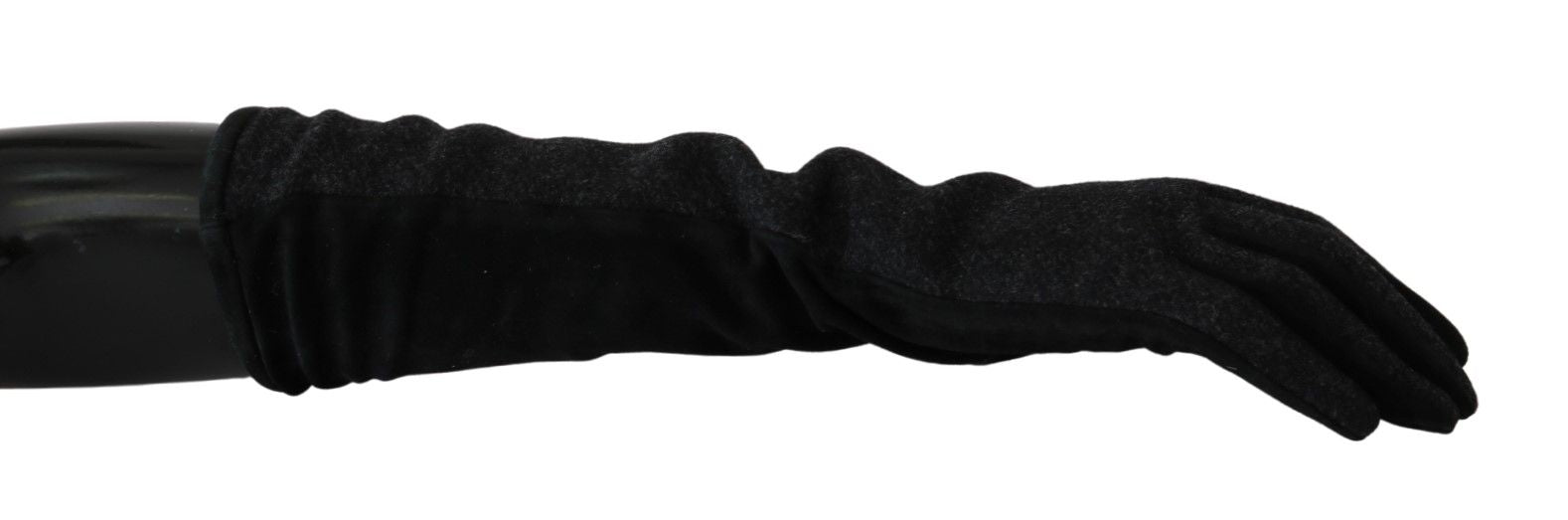 Dolce & Gabbana Elegant Mid-Length Wool Gloves in Women's Black