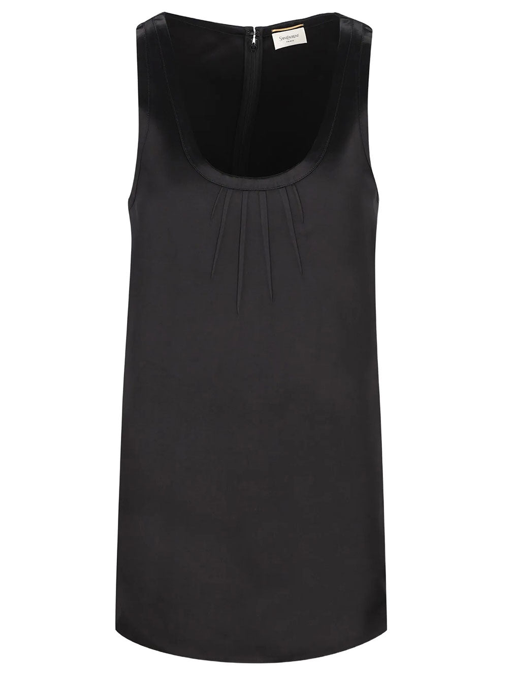 SAINT LAURENT PARIS Cassandre Shift Dress In Satin Women