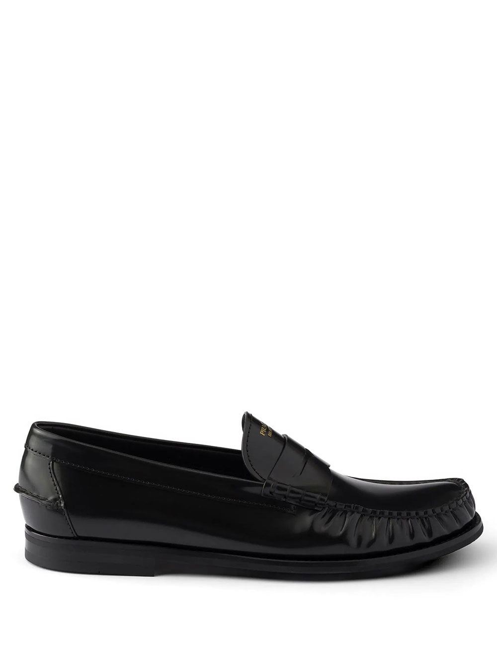 PRADA Prada Men Brushed Leather Loafers
