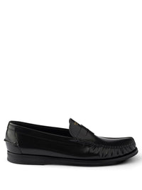 PRADA Brushed Leather Loafers Women