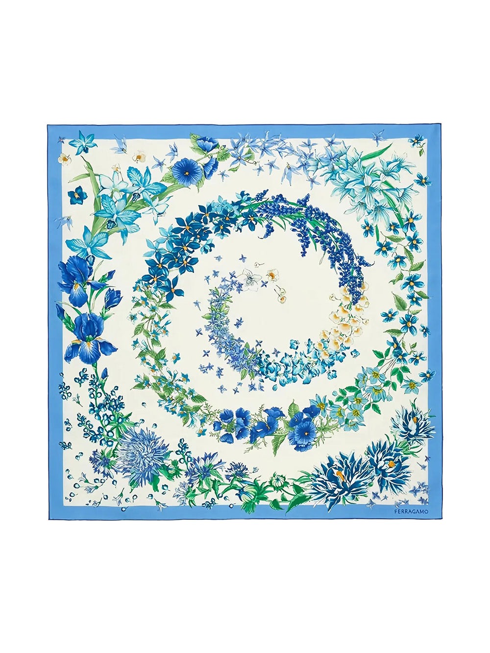 FERRAGAMO Fo Primavera Spring-Print Silk Scarf Women