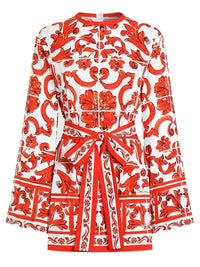 DOLCE & GABBANA Dolce & Gabbana Women Majolica-Print Silk Charmeuse Shirt
