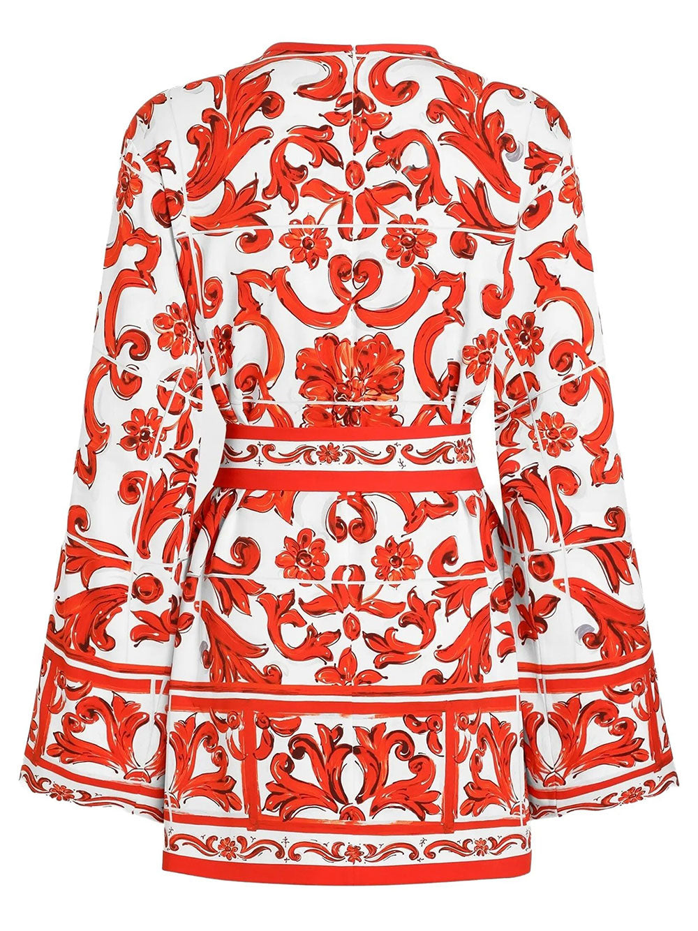 DOLCE & GABBANA Dolce & Gabbana Women Majolica-Print Silk Charmeuse Shirt