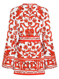 DOLCE & GABBANA Dolce & Gabbana Women Majolica-Print Silk Charmeuse Shirt