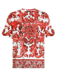 DOLCE & GABBANA Dolce & Gabbana Men Majolica-Print Cotton T-Shirt