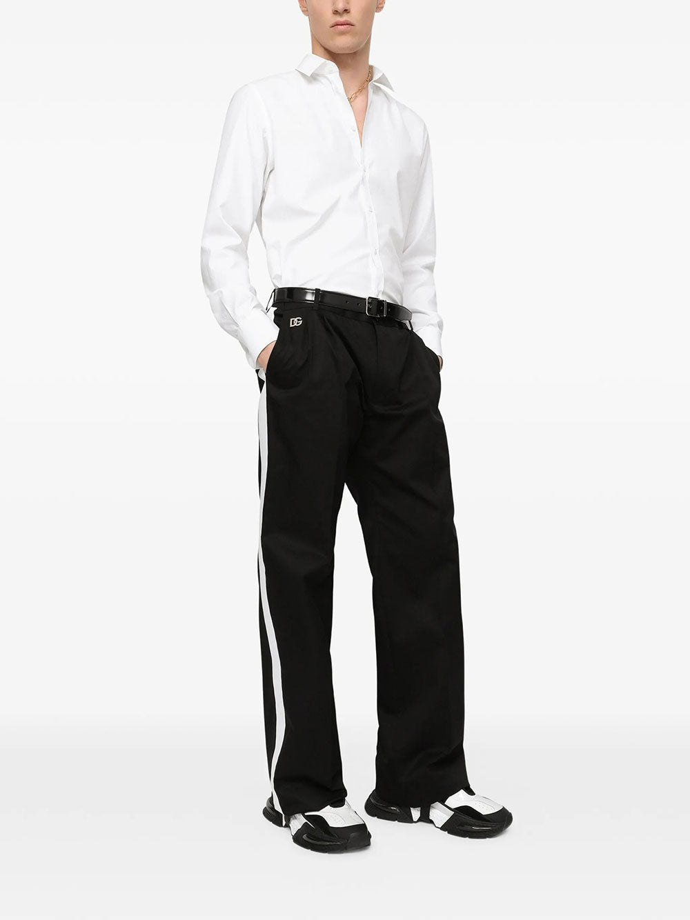 DOLCE & GABBANA Dolce & Gabbana Men Stretch-Poplin Shirt