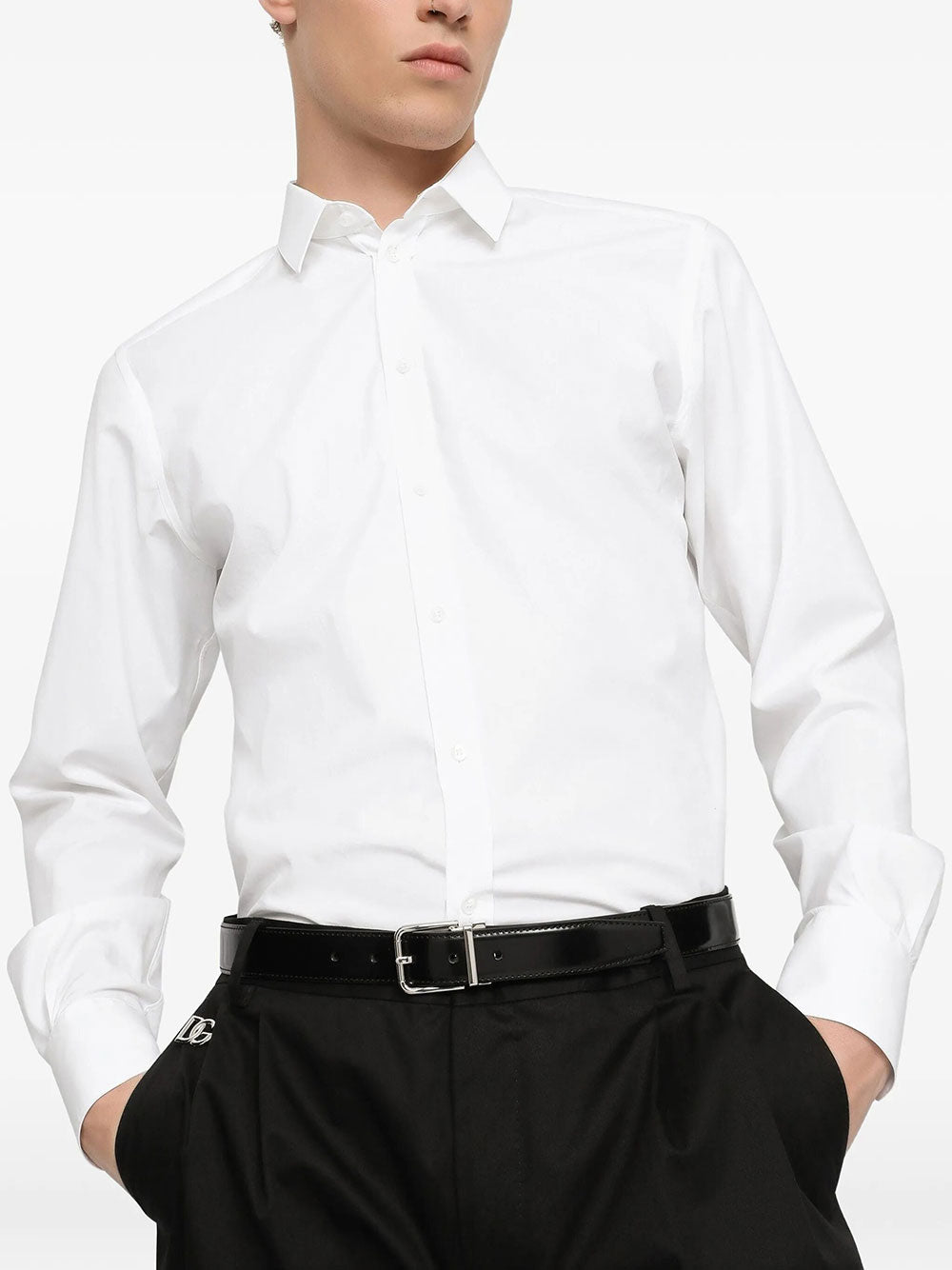 DOLCE & GABBANA Dolce & Gabbana Men Stretch-Poplin Shirt