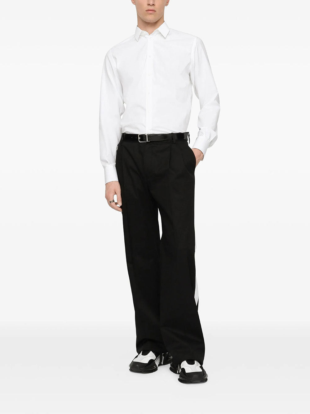 DOLCE & GABBANA Dolce & Gabbana Men Stretch-Poplin Shirt
