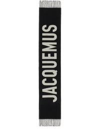Jacquemus Unisex Sciarpa In Lana Con Frange E Logo