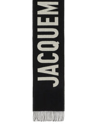 Jacquemus Unisex Sciarpa In Lana Con Frange E Logo