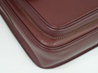 Cartier Must De Cartier Burgundy Leather Shoulder Bag (Authentic Pre-Loved)