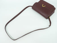 Cartier Must De Cartier Burgundy Leather Shoulder Bag (Authentic Pre-Loved)