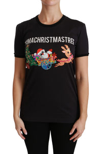 Dolce & Gabbana Dolce & Gabbana Black #ImAChristmasTree Crewneck Top Women's T-shirt