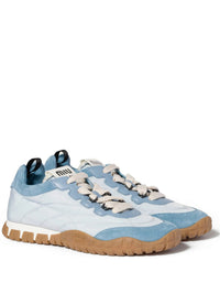 MIUMIU Tyre Technical Fabric, Suede And Leather Sneakers Women