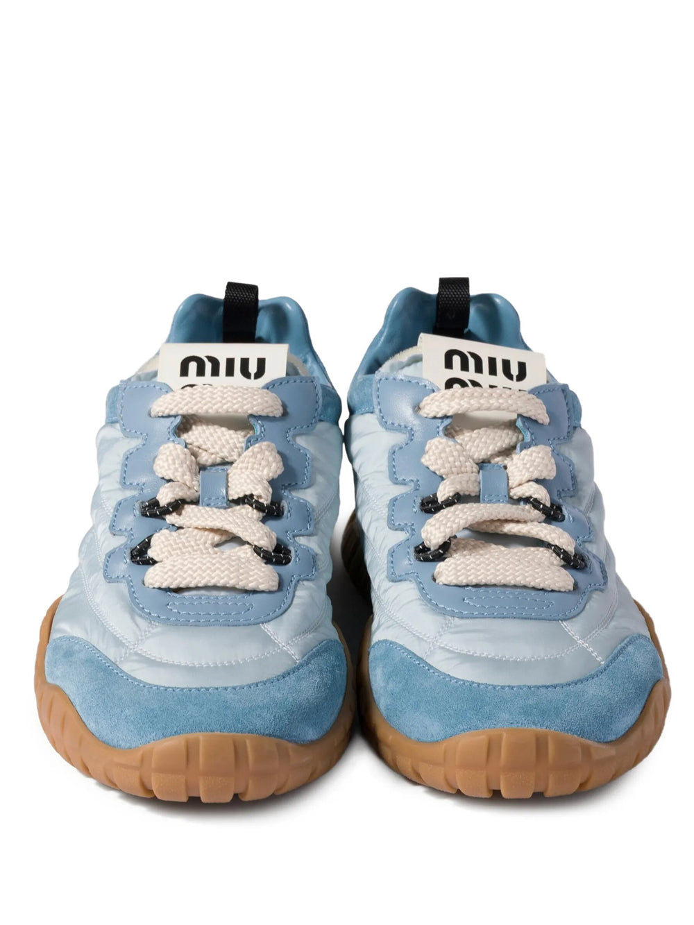 MIUMIU Tyre Technical Fabric, Suede And Leather Sneakers Women