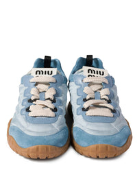 MIUMIU Tyre Technical Fabric, Suede And Leather Sneakers Women