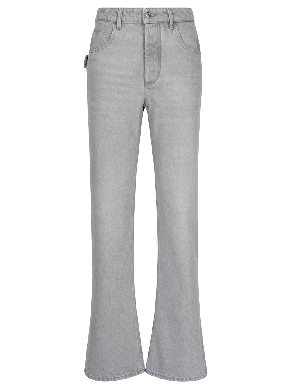 BOTTEGA VENETA Bottega Veneta Women Light Grey Washed Denim Flared Jeans